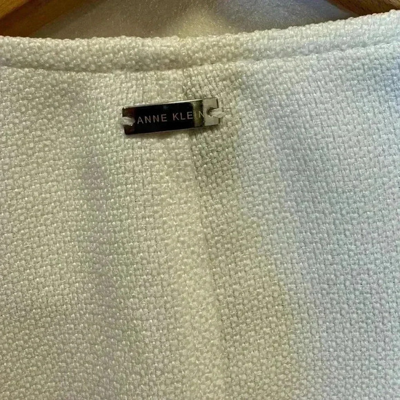 NWT Anne Klein women’s white open front dress jacket formal wear size medium - Picture 3 of 12